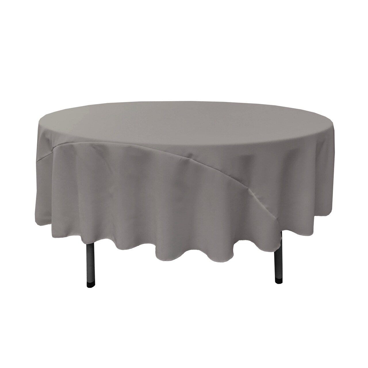 90 Inch Round Tablecloth Polyester Poplin Wrinkle Resistant Stain Resistant